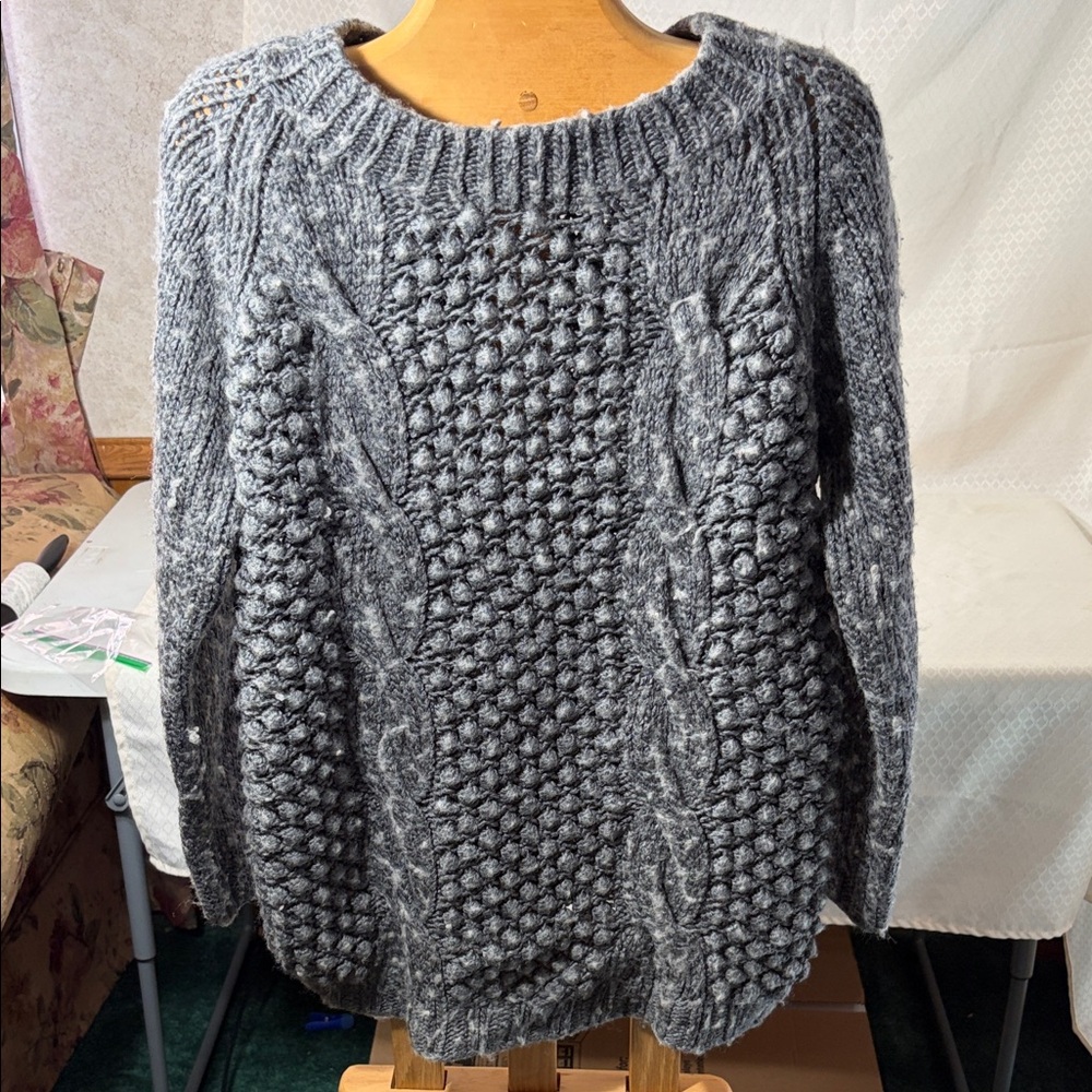 Gray Cable Knit Men’s Sweater Mossimo Supply Company